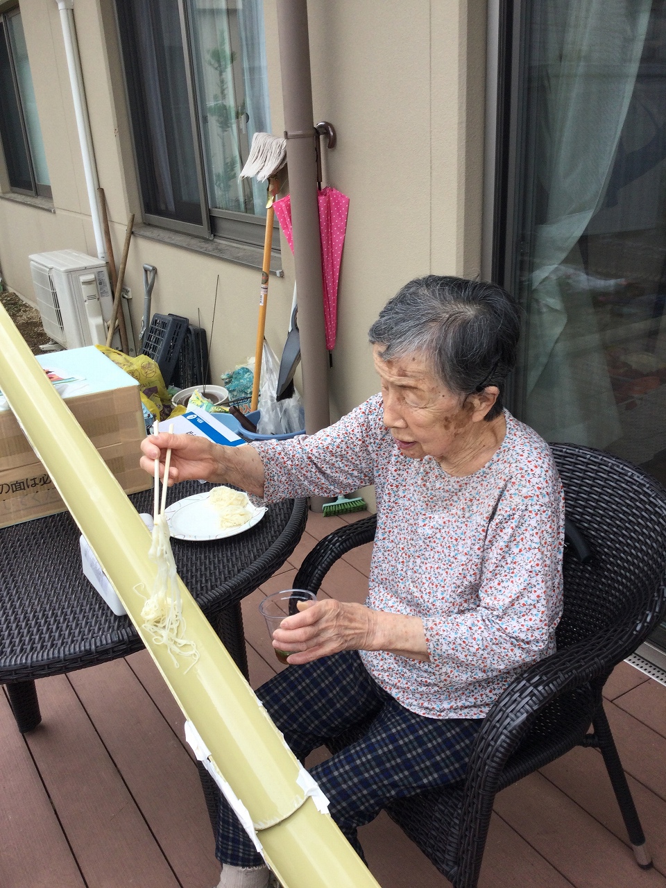 ２０２１年７月１２日　流しそうめん☀